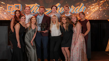 The AdShark team accepting a Chamber of Commerce award