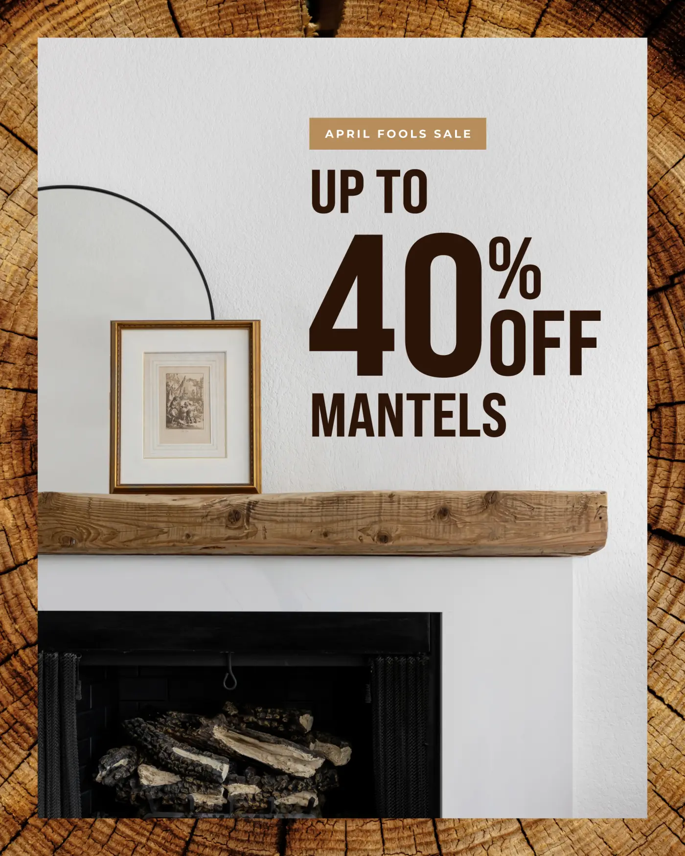 AdShark ad creative — Spring Mantels 1350