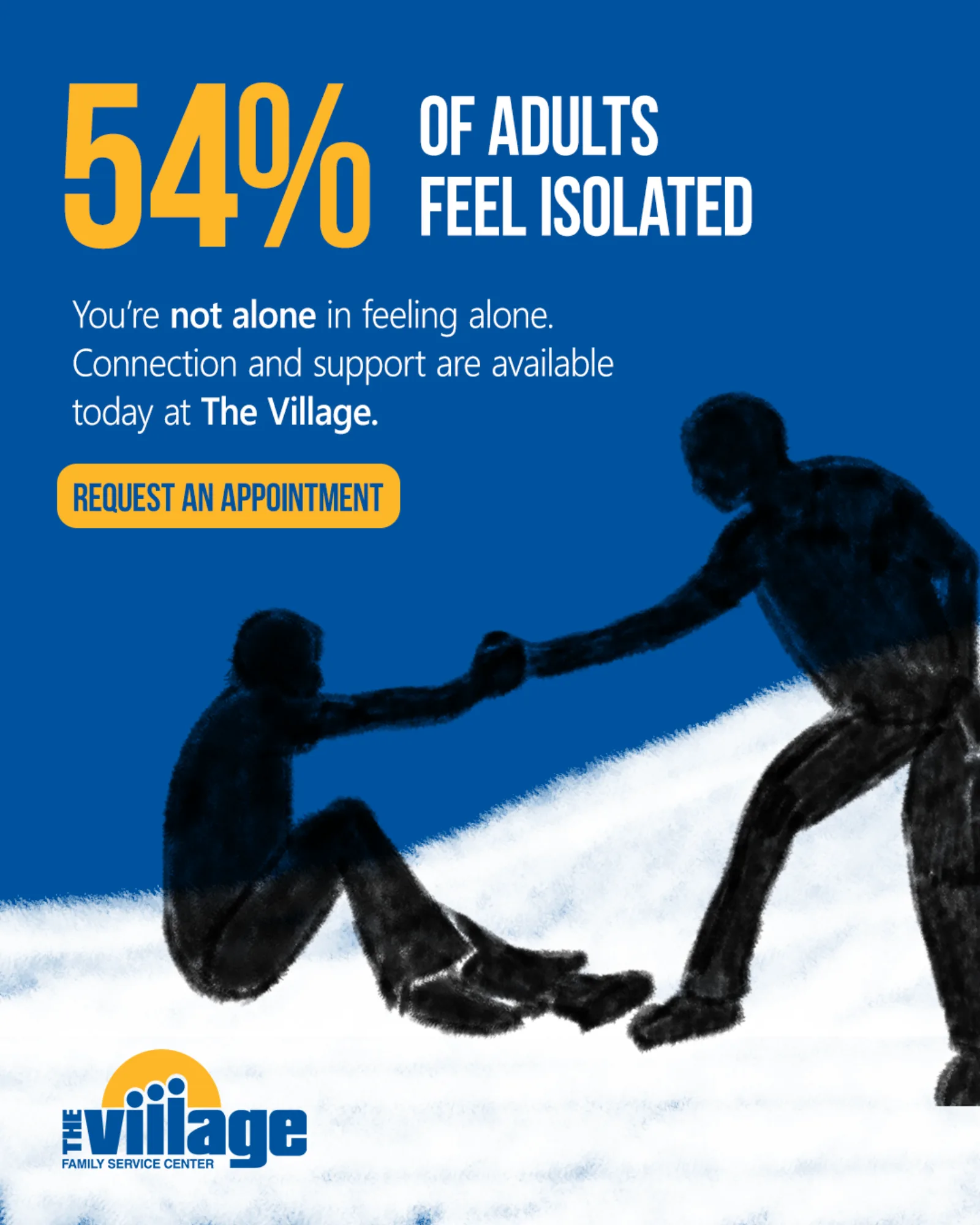 AdShark ad creative — The Village Isolation Stat