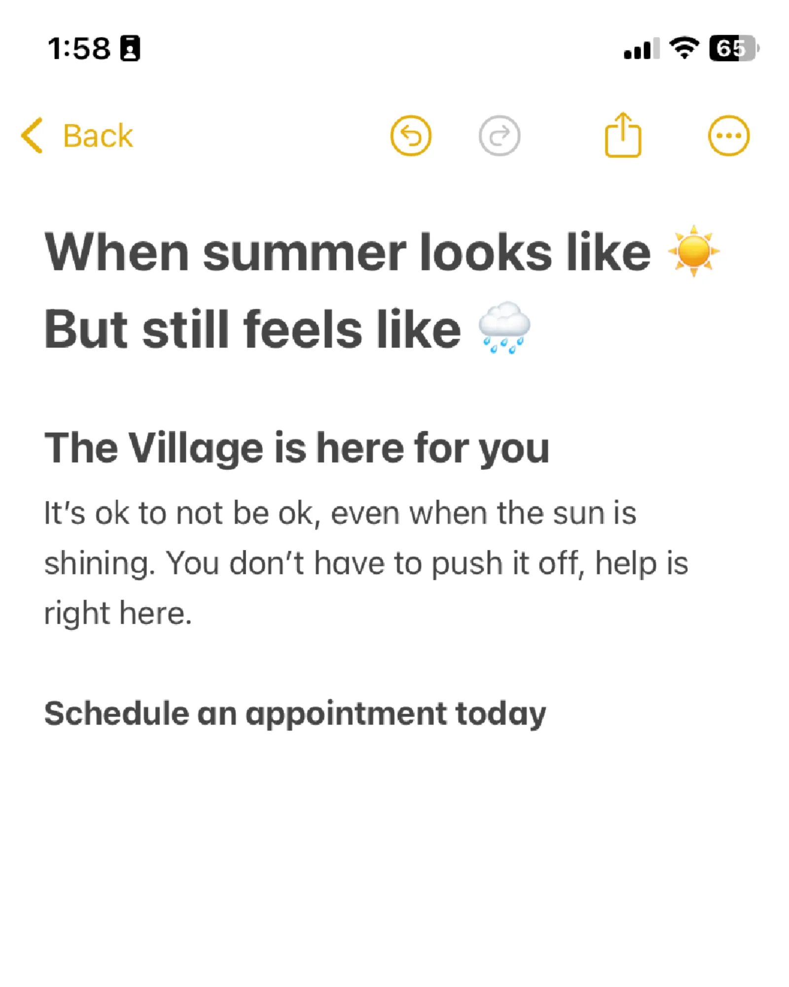 AdShark ad creative — The Village Summer Notes App