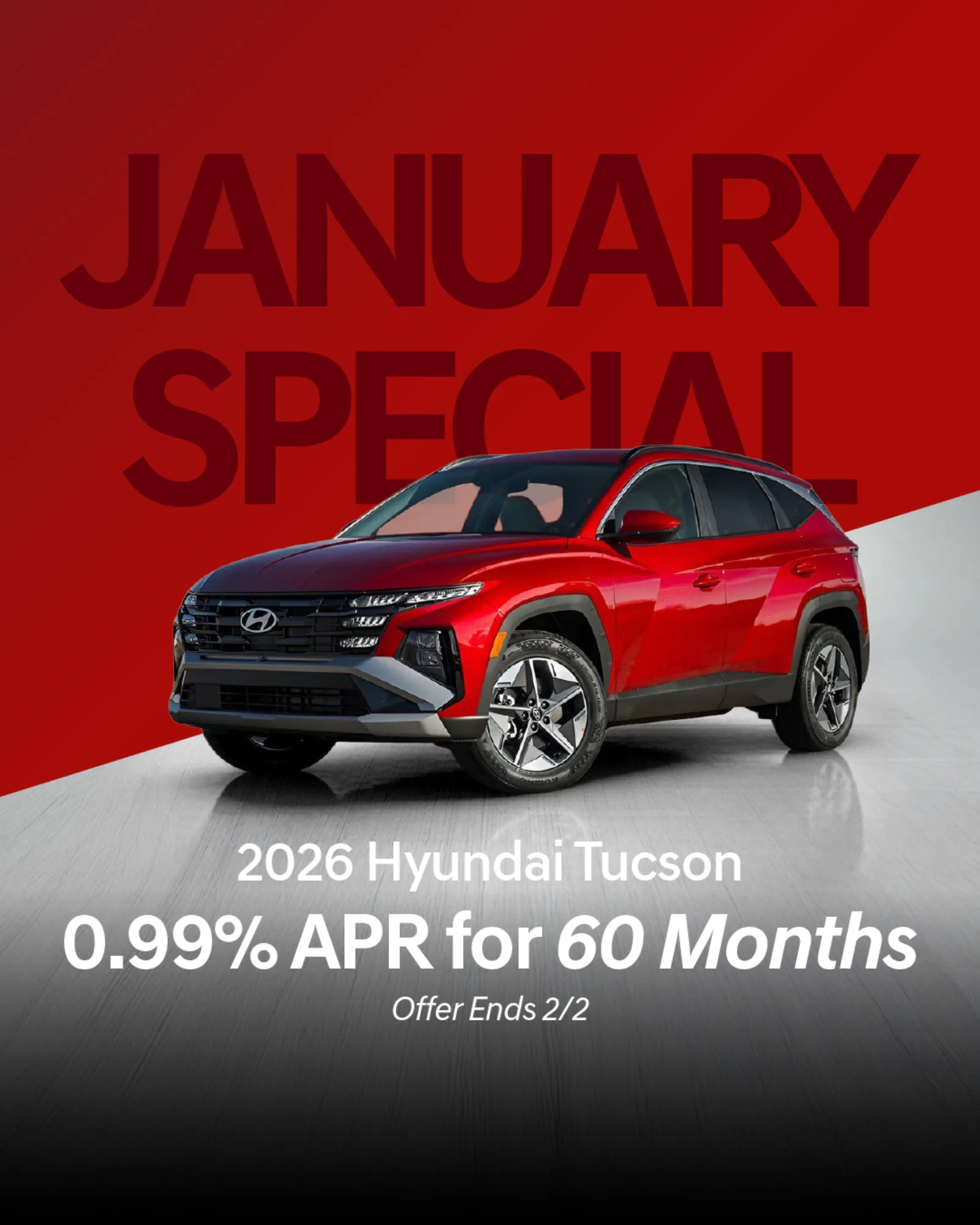 AdShark ad creative — Walser Hyundai Tucson Red
