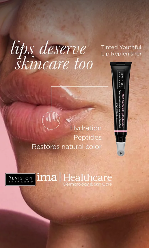 Skincare brand ad — lips deserve skincare too