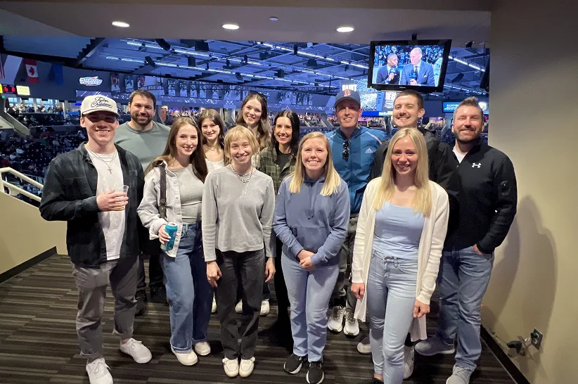 The AdShark team at a Fargo Force hockey game