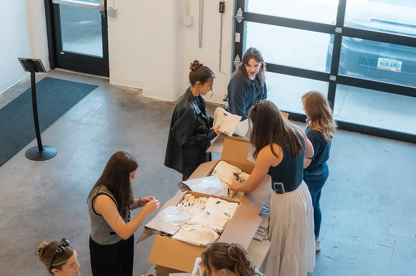 The AdShark team volunteering at a community event