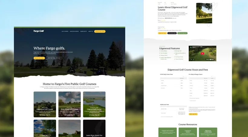 Fargo Golf website