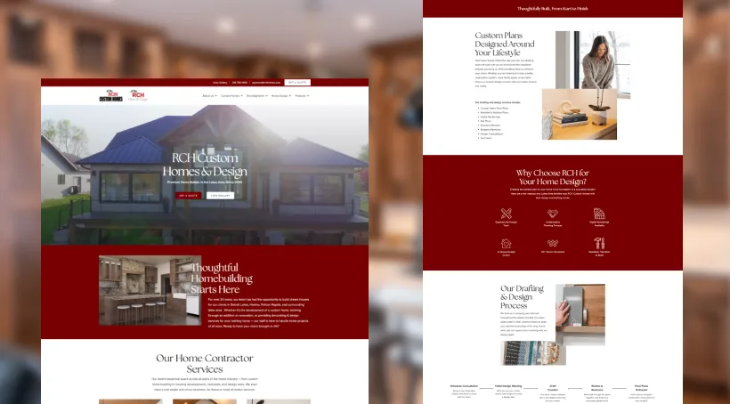 RCH Custom Homes website