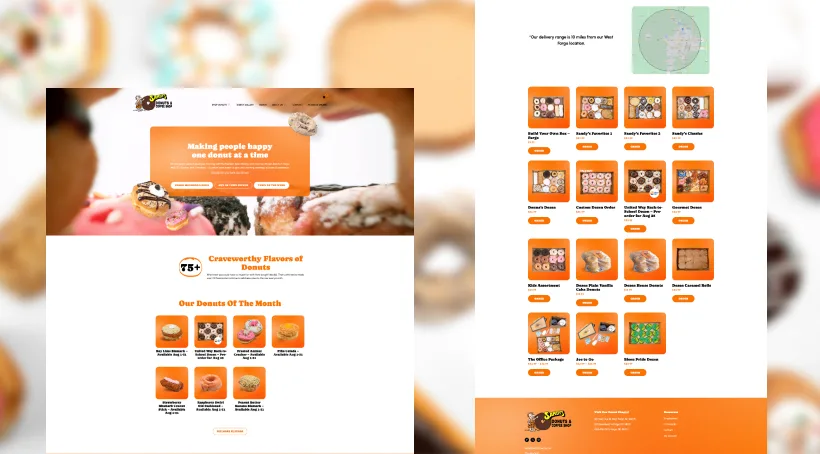 Sandy’s Donuts website