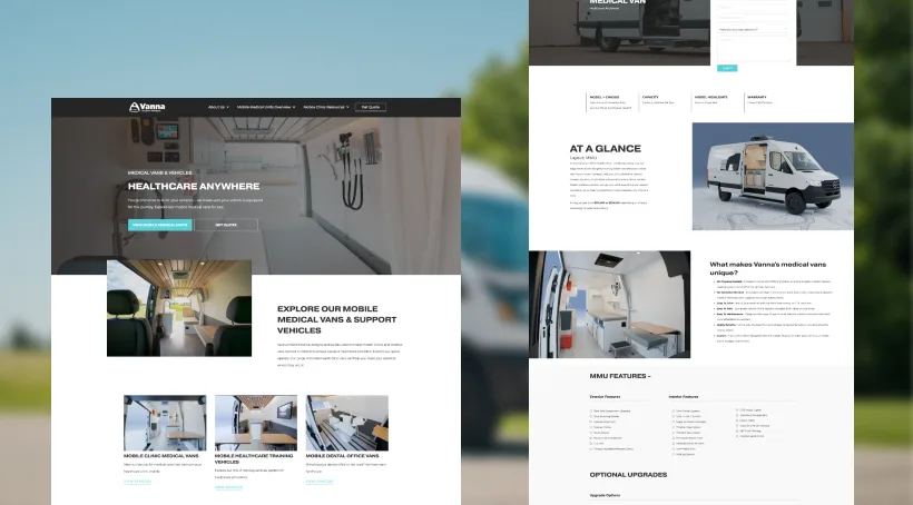 Vanna Medical Vans website